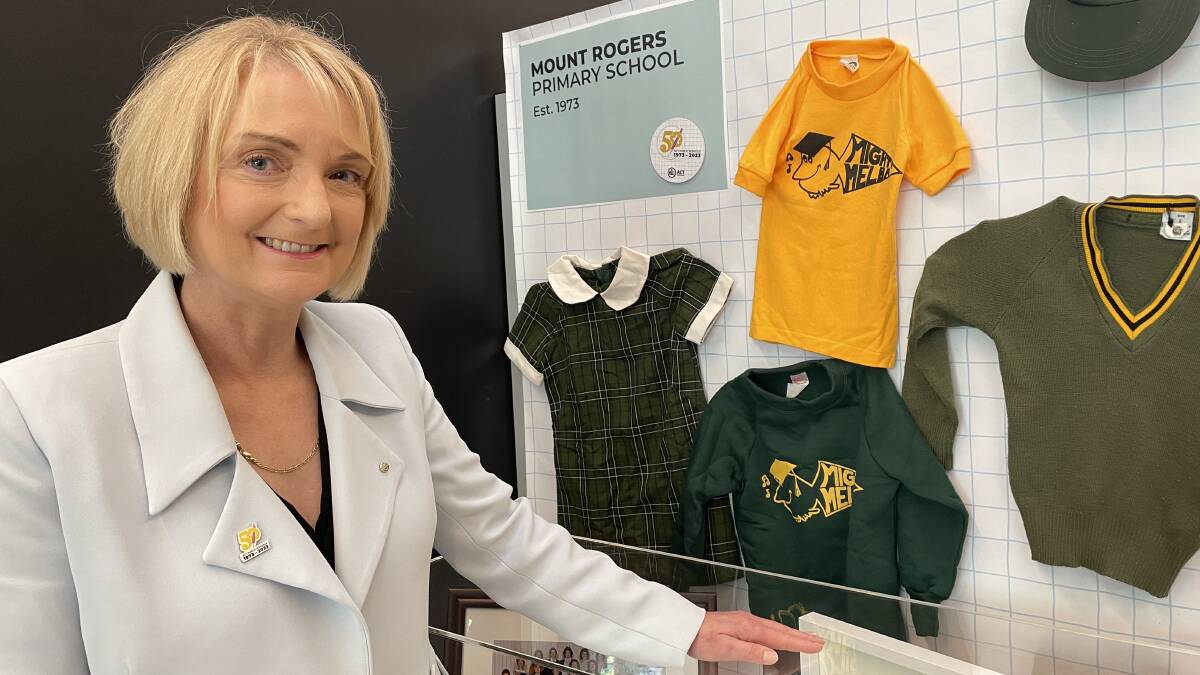 ACT Education Directorate deputy director-general Jane Simmons at the exhibition celebrating 50 years of ACT public schools. Picture by Megan Doherty