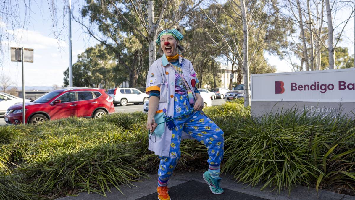 Clown doctor Dr Ruth from The Humour Foundation, which was another grant recipient. Picture by Gary Ramage