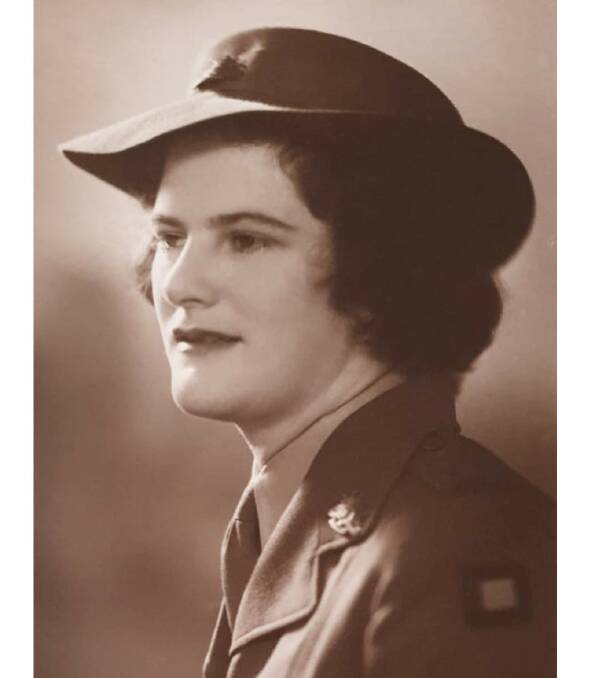 Dot during her time in the army in World War Two. Picture supplied 
