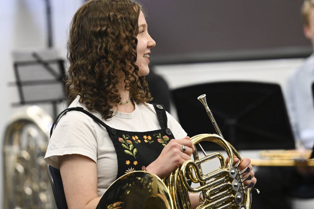 Abigail York plays the French horn. Picture supplied 