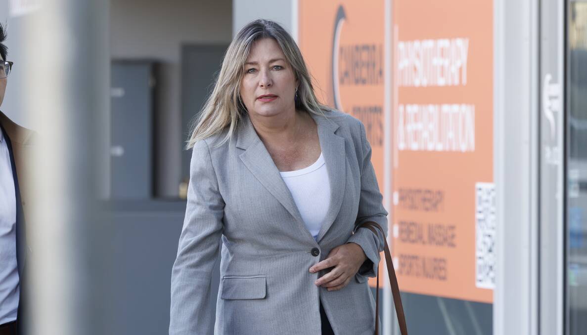 ACT Education Minister Yvette Berry arrives at the ACT Integrity Commission to give evidence at a public examination. Picture by Keegan Carroll