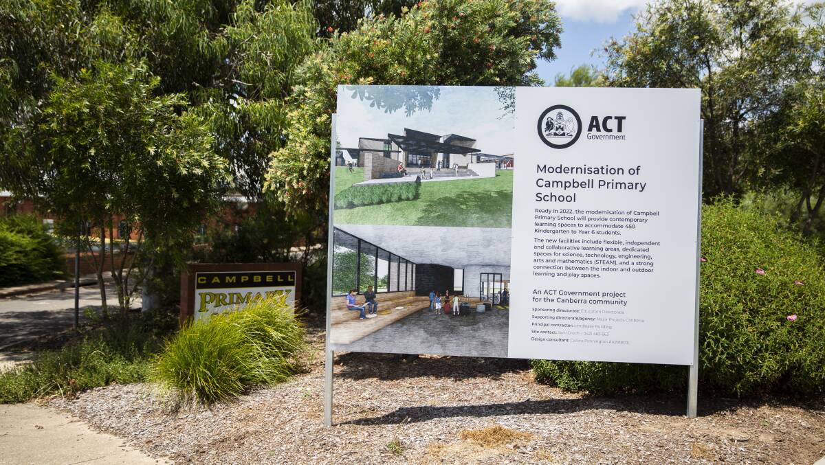 The ACT Integrity Commission is investigating whether Education Directorate officials dealt with tenderers fairly and honestly for the Campbell Primary School modernisation project. Picture by Dion Georgopoulos