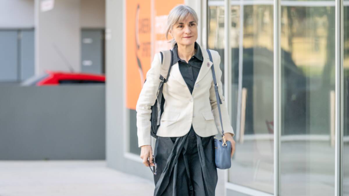 Education Directorate director-general Katy Haire walking into the ACT Integrity Commission building on September 29, 2023. Picture by Karleen Minney