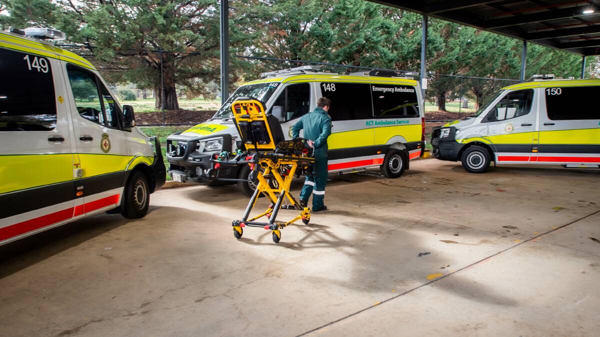 Ambulances would be free under an ACT Greens election promise. Picture by Karleen Minney