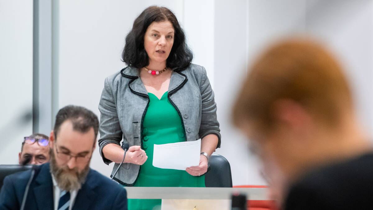 The Greens' Jo Clay, pictured in the Legislative Assembly in February. Picture by Elesa Kurtz