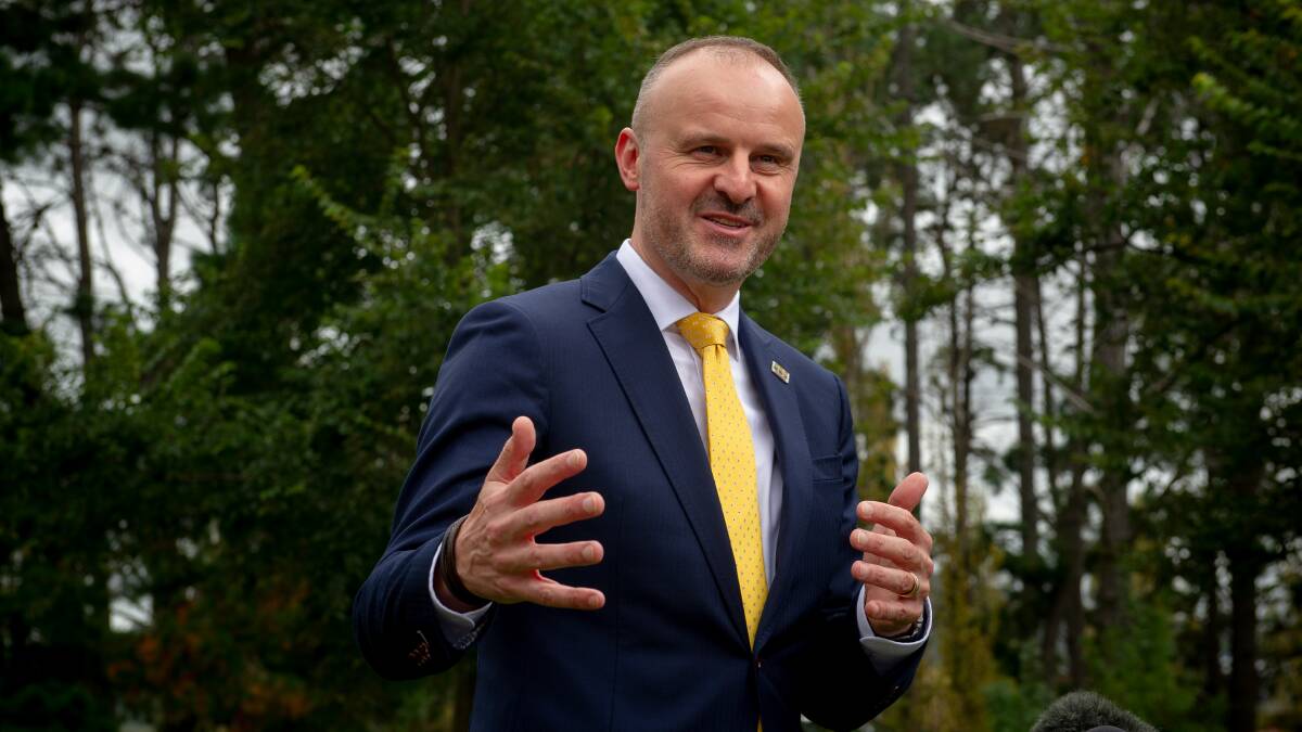 ACT Chief Minister Andrew Barr on Tuesday. Picture: Elesa Kurtz