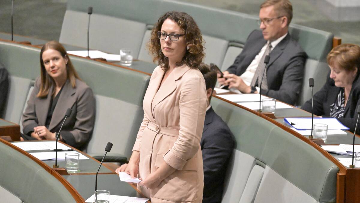 Alicia Payne, who has twice won the seat of Canberra for Labor, pictured in question time in February. Picture by Keegan Carroll