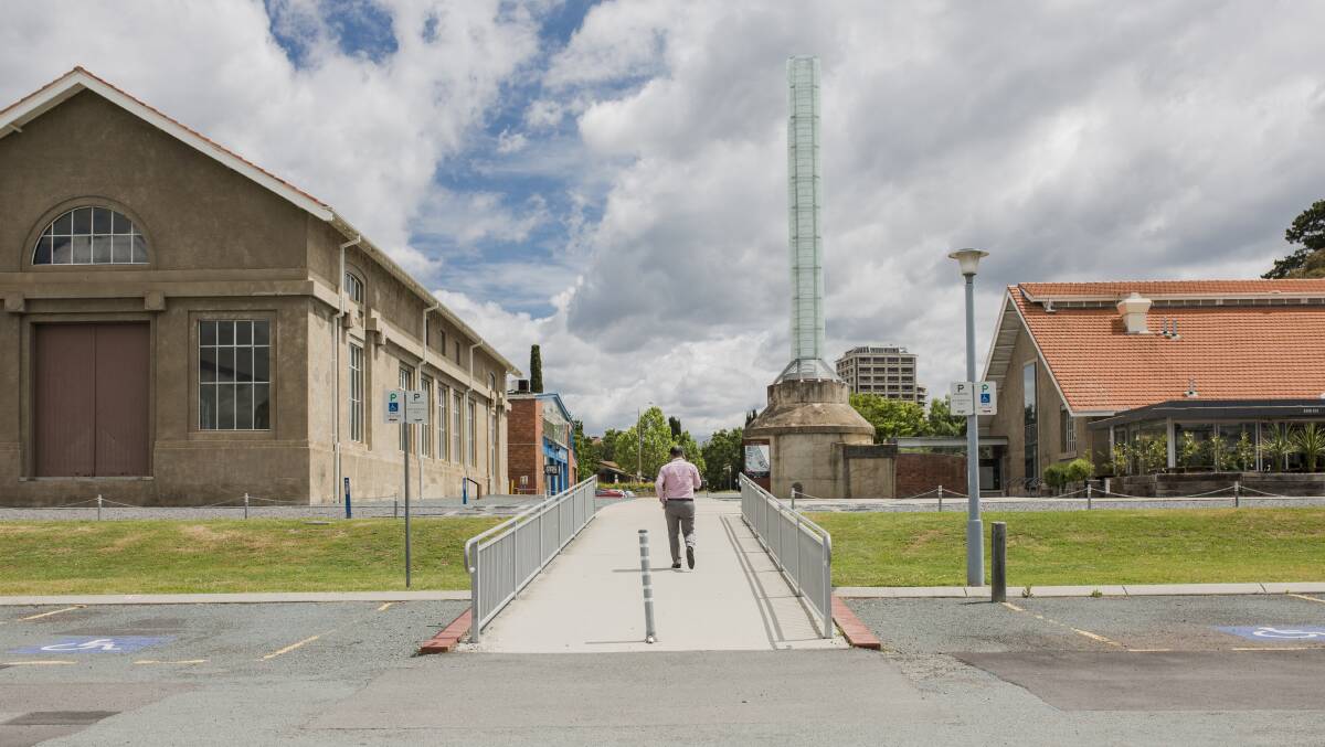 The Fitters' Workshop, left, and Canberra Glassworks, right, which are set to be surrounded by the Kingston Arts Precinct. Picture by Jamila Toderas