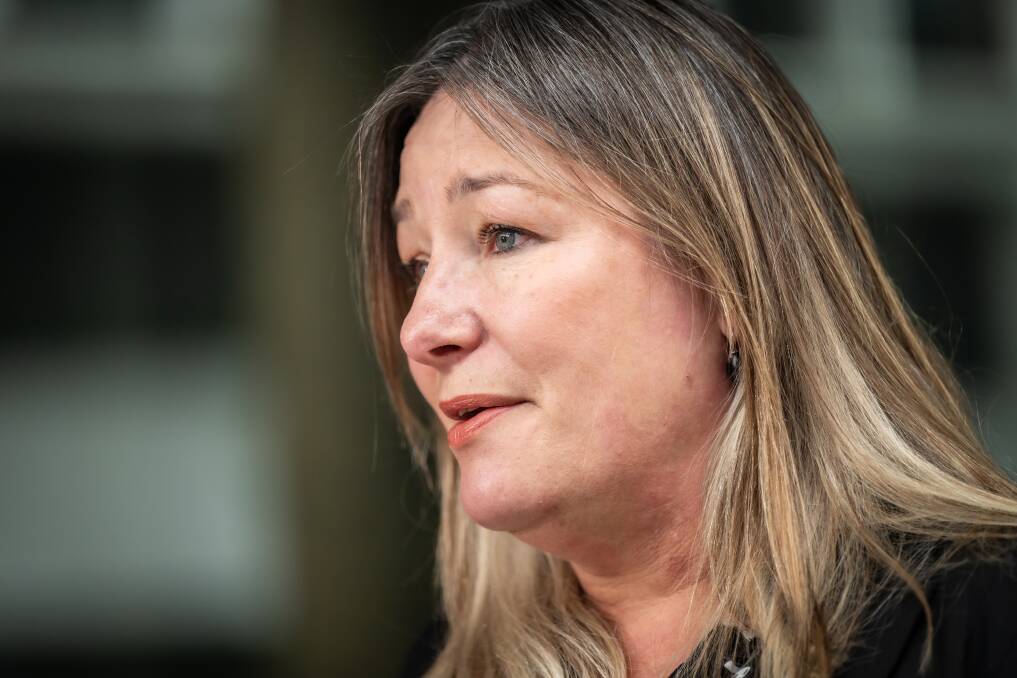 Deputy Chief Minister Yvette Berry, who on Tuesday announced an independent inquiry would review the Greens' handling of the Davis allegations. Picture by Karleen Minney
