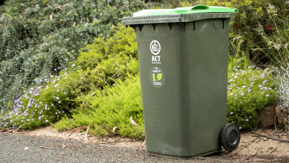 The ACT govenrment says its food waste collection trial has successfully reduced food waste going to landfill. Picture by Keegan Carroll