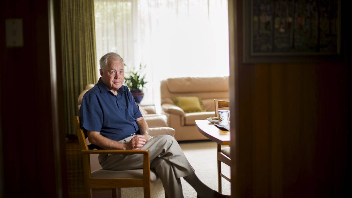Bill Wood, pictured at home in O'Connor in January 2013. Picture by Rohan Thomson