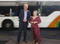 Mark Parton, the Liberals' transport spokesman, and Opposition Leader Elizabeth Lee in March when they announced the party's busway policy. Picture by Keegan Carroll