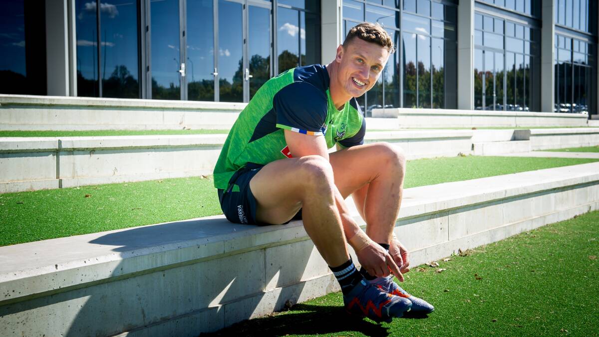 Jack Wighton has vowed to give his all for the Raiders before he leaves for the Rabbitohs. Picture by Elesa Kurtz