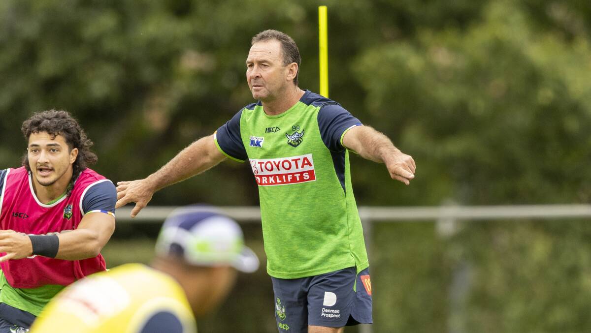 Raiders coach Ricky Stuart has questioned the NRL's HIA protocols. Picture by Keegan Carroll