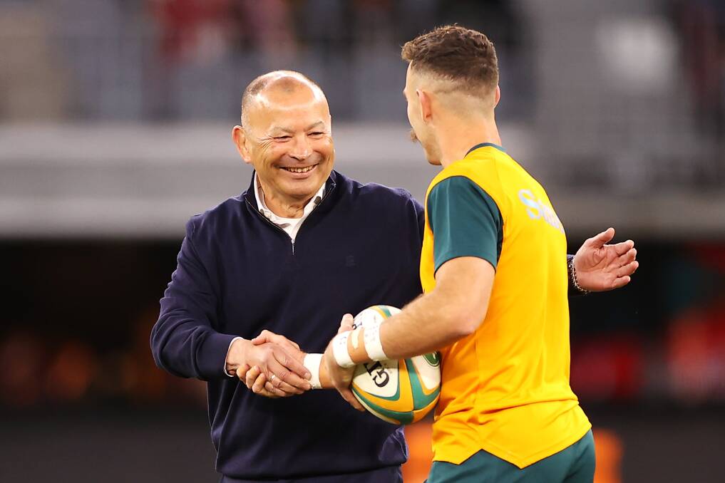 Eddie Jones and Nic White meet again in Wallabies camp this week. Picture Getty Images
