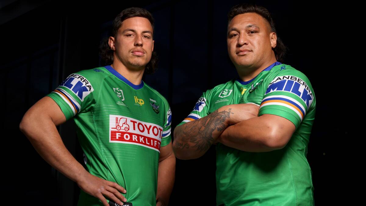 Joe Tapine and Josh Papali'i are preparing to take on a star-studded Cowboys pack. Picture by James Croucher
