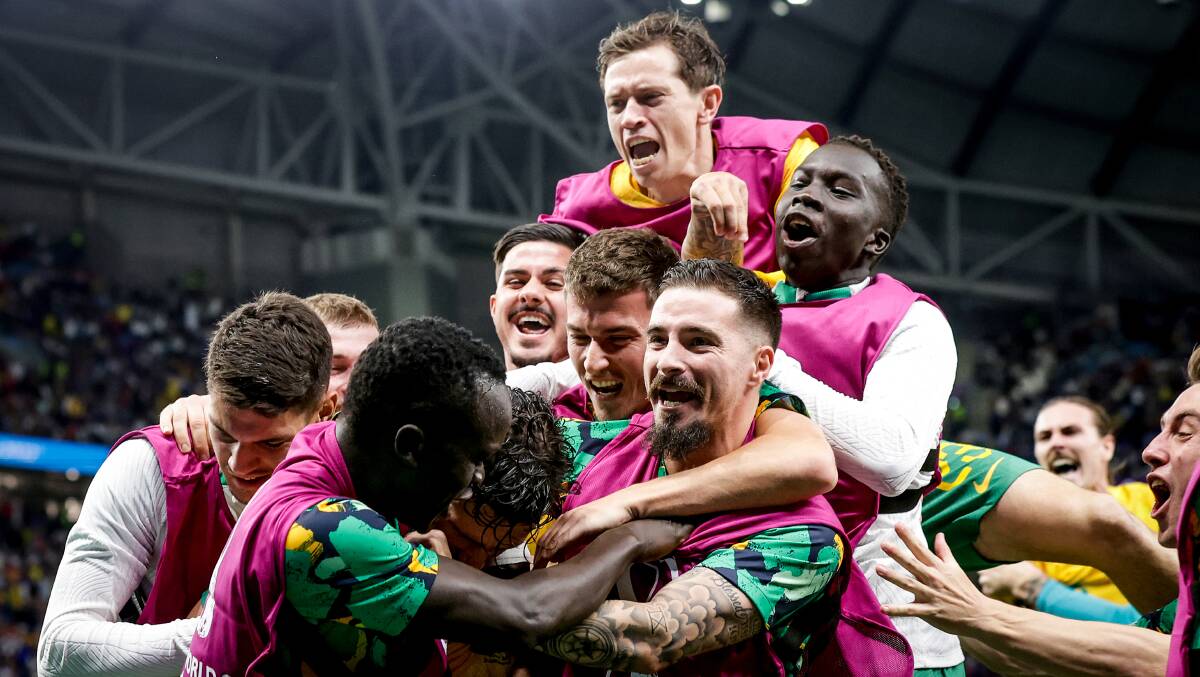 The Socceroos are through to the round of 16. Picture Getty Images 