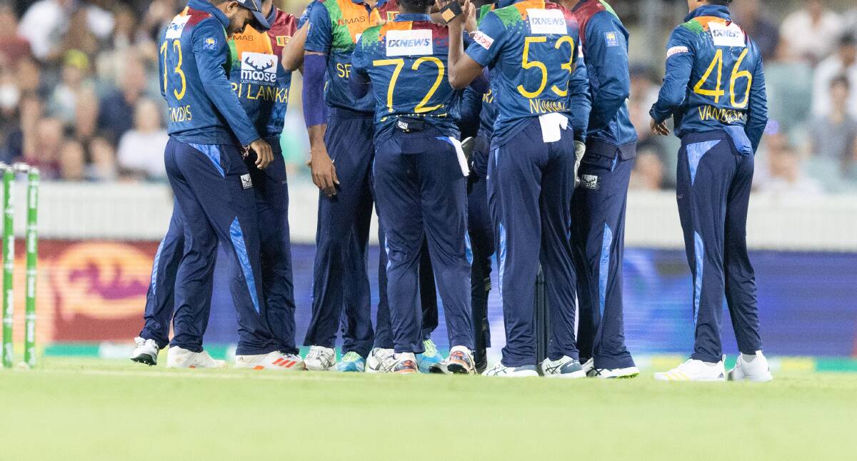 Sri Lankan players were up in arms. Picture by Sitthixay Ditthavong