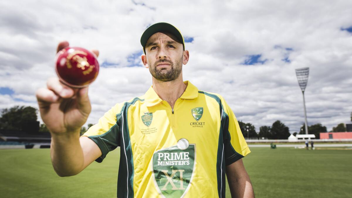Nathan Lyon has captained the Prime Minister's XI in the past. Picture by Jamila Toderas