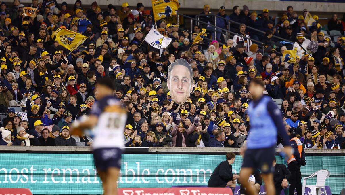 The Brumbies played in front of their highest home crowd figure of the season. Pictures by Keegan Carroll