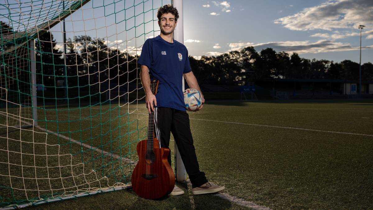 Luca Florez is living a double life as a soccer player and musician. Picture by Gary Ramage