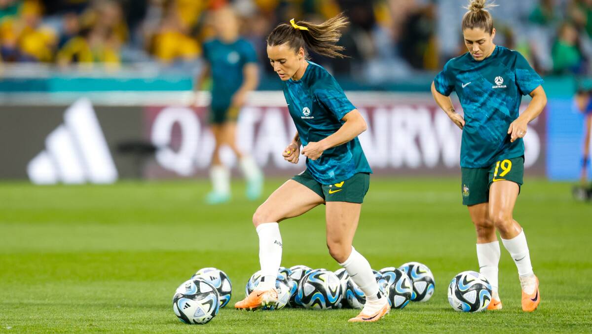 The Matildas face Denmark on Monday night. Picture by Anna Warr