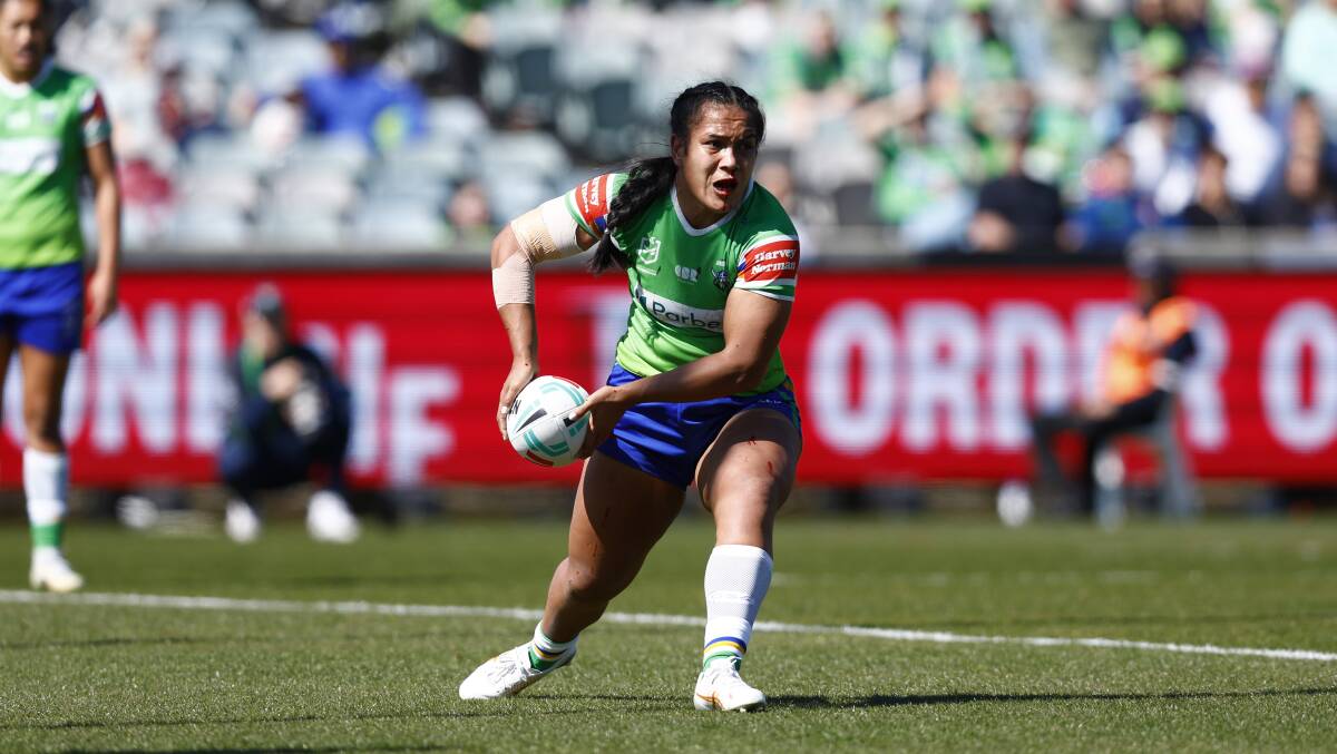 Simaima Taufa is desperate for Canberra to taste success. Picture by Keegan Carroll