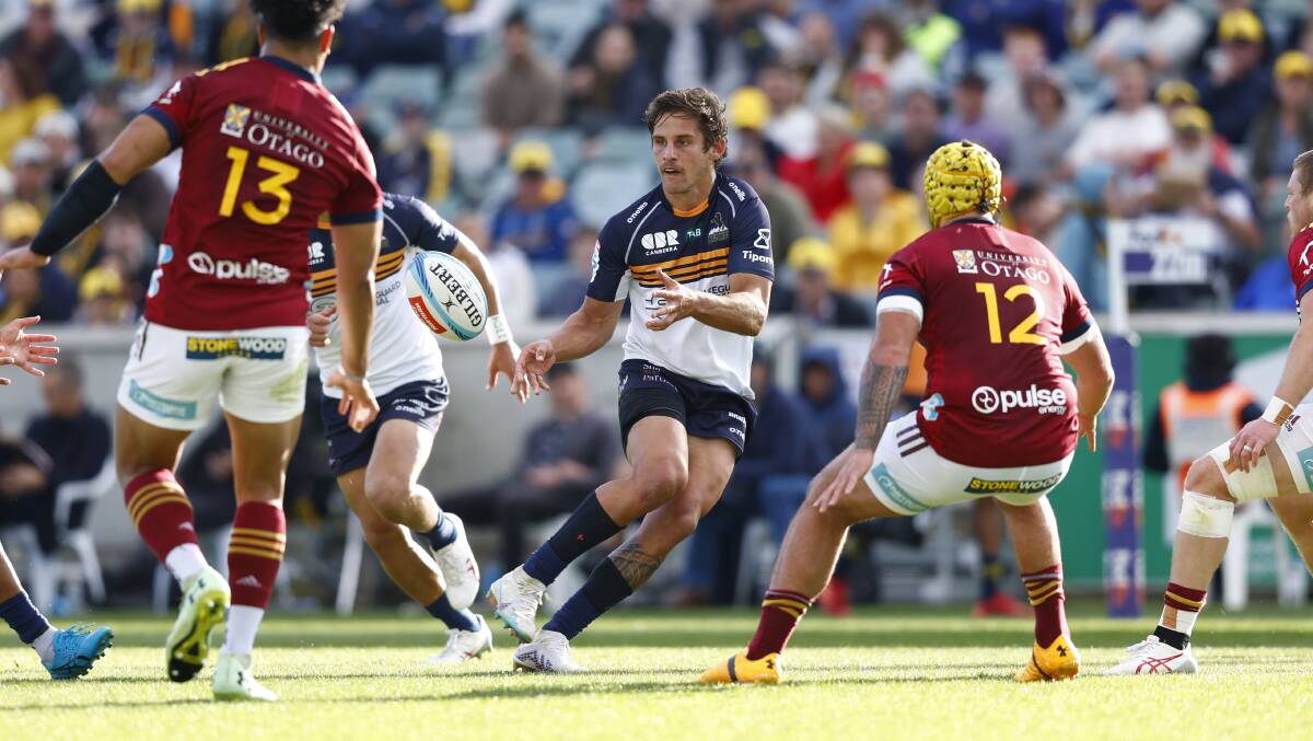 The Brumbies host the Highlanders in a quarter-final on Saturday night. Picture by Keegan Carroll