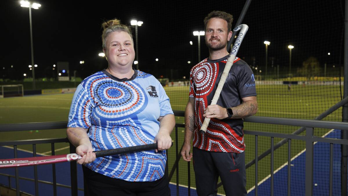 Tarran and Garry Backhus will represent their culture during Hockey ACT's reconciliation round. Picture by Keegan Carroll