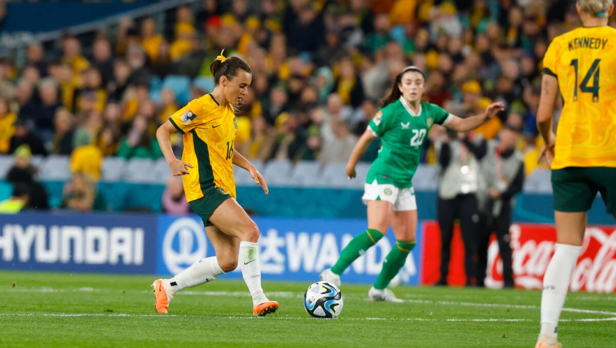 Hayley Raso is playing a starring role for the Matildas. Picture by Anna Warr