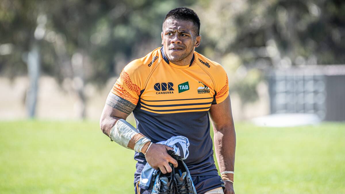 Brumbies captain Allan Alaalatoa is desperate to come back from injury in a semi-final against the Chiefs. Picture by Karleen Minney