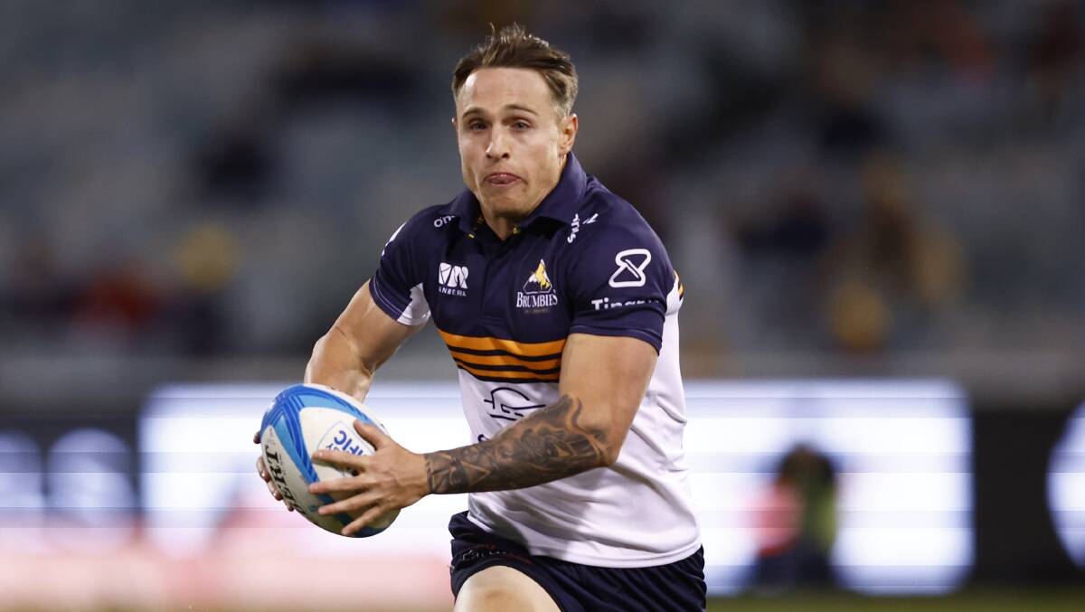 Brumbies winger Corey Toole is eyeing the Olympics. Picture by Keegan Carroll