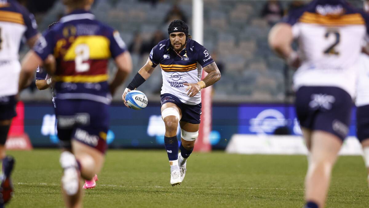 Jahrome Brown is entering his final weeks as a Brumbies player in Super Rugby. Picture by Keegan Carroll