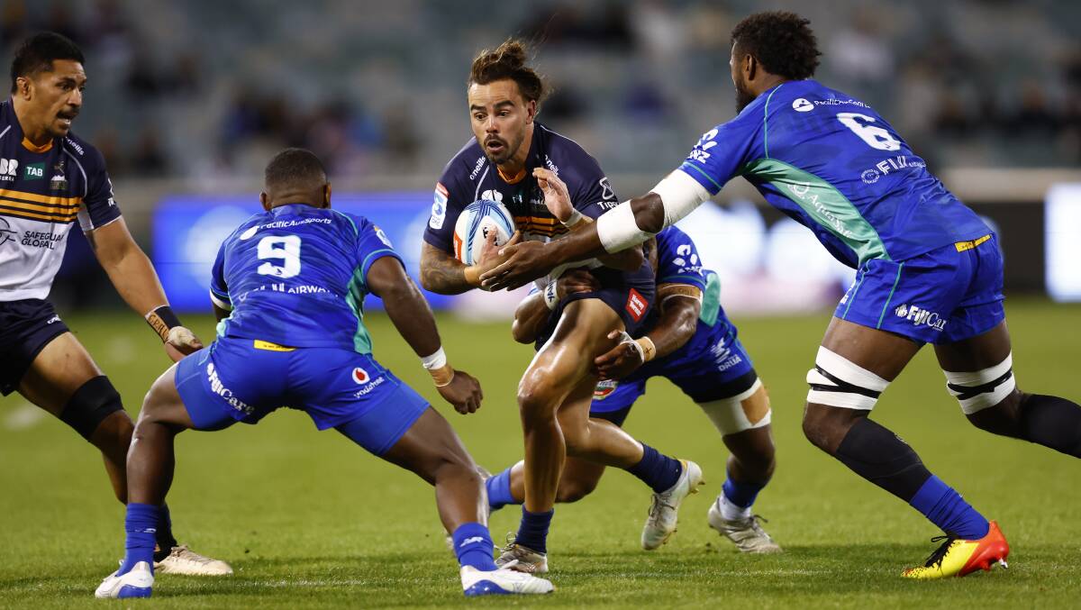 The Brumbies and Drua played out a thriller. Picture by Keegan Carroll