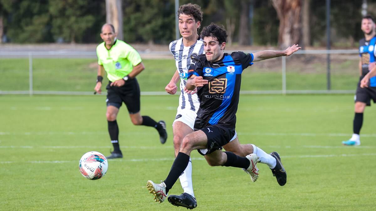 Gungahlin United and Canberra Olympic played out a thriller. Picture by Sitthixay Ditthavong
