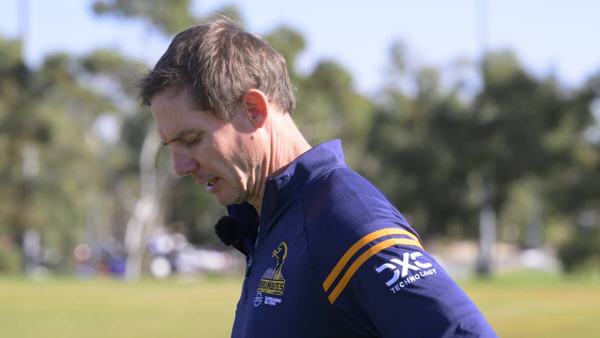 ACT Brumbies coach Stephen Larkham now has his sights on 2025. Picture by Keegan Carroll
