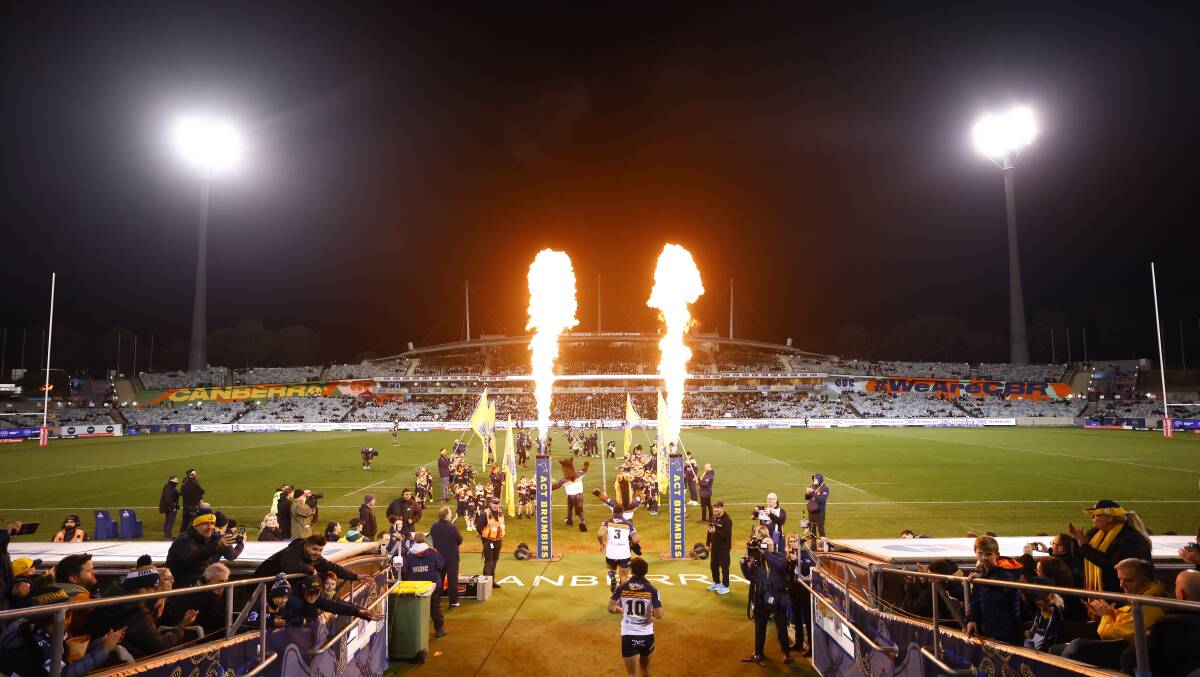 The ACT Brumbies are undefeated at Canberra Stadium this year. Picture by Keegan Carroll