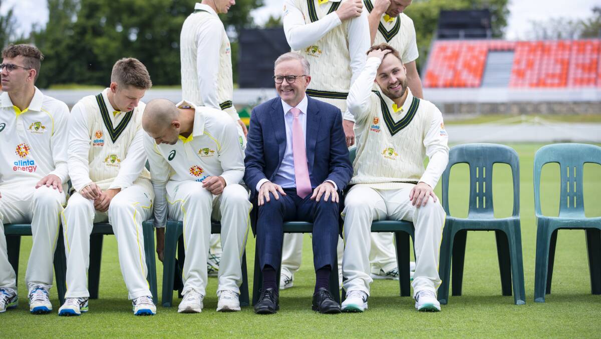 Prime Minister Anthony Albanese will have a say in who faces Pakistan at Manuka Oval. Picture by Keegan Carroll