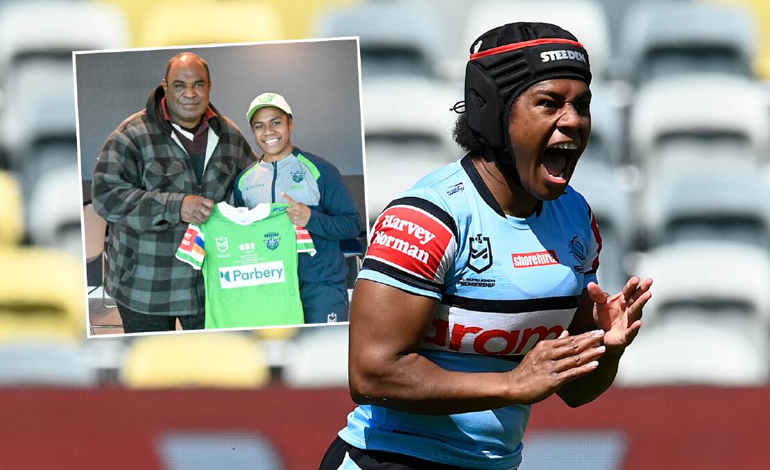 Sereana Naitokatoka will make her debut for the Raiders this weekend. Pictures Getty Images/Canberra Raiders