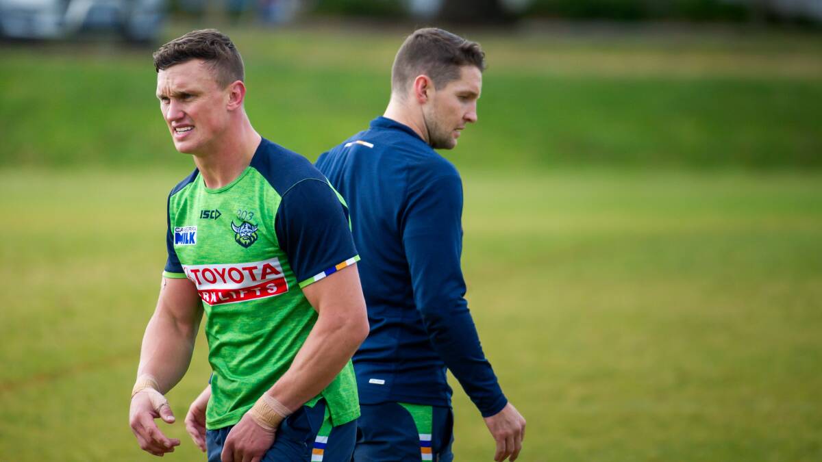 Jack Wighton and Jarrod Croker will both leave Canberra's playing ranks. Picture by Elesa Kurtz