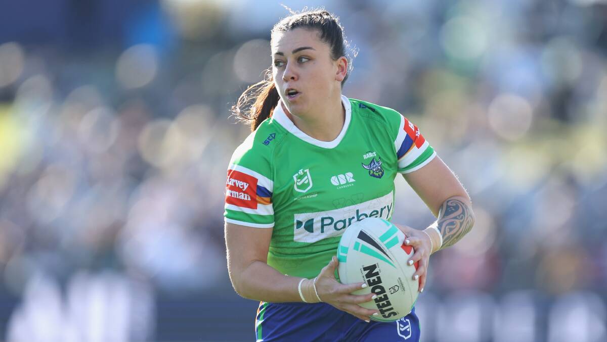 Madison Bartlett scored Canberra's first NRLW try. Picture Getty Images