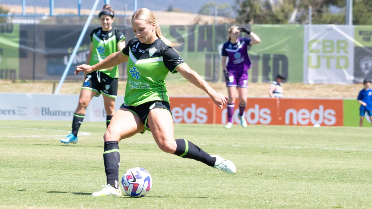 Canberra United's Hayley Taylor-Young is chasing a finals berth. Picture by Elesa Kurtz