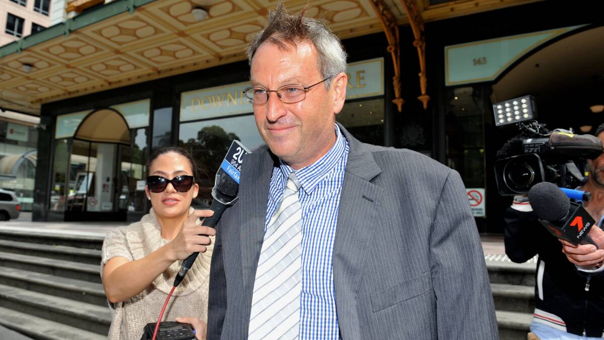 Serial paedophile Maurice Van Ryn outside a Sydney court before he was jailed. Picture AAP