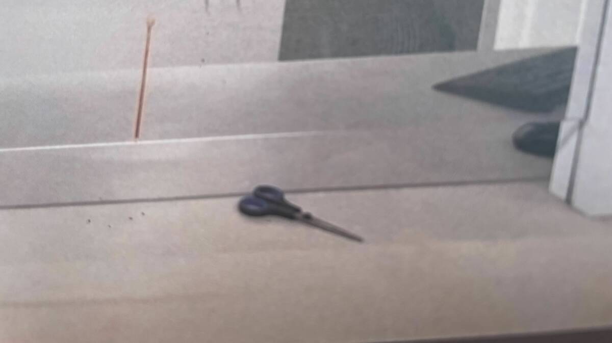 The scissors on the Queanbeyan Police Station counter. Picture supplied