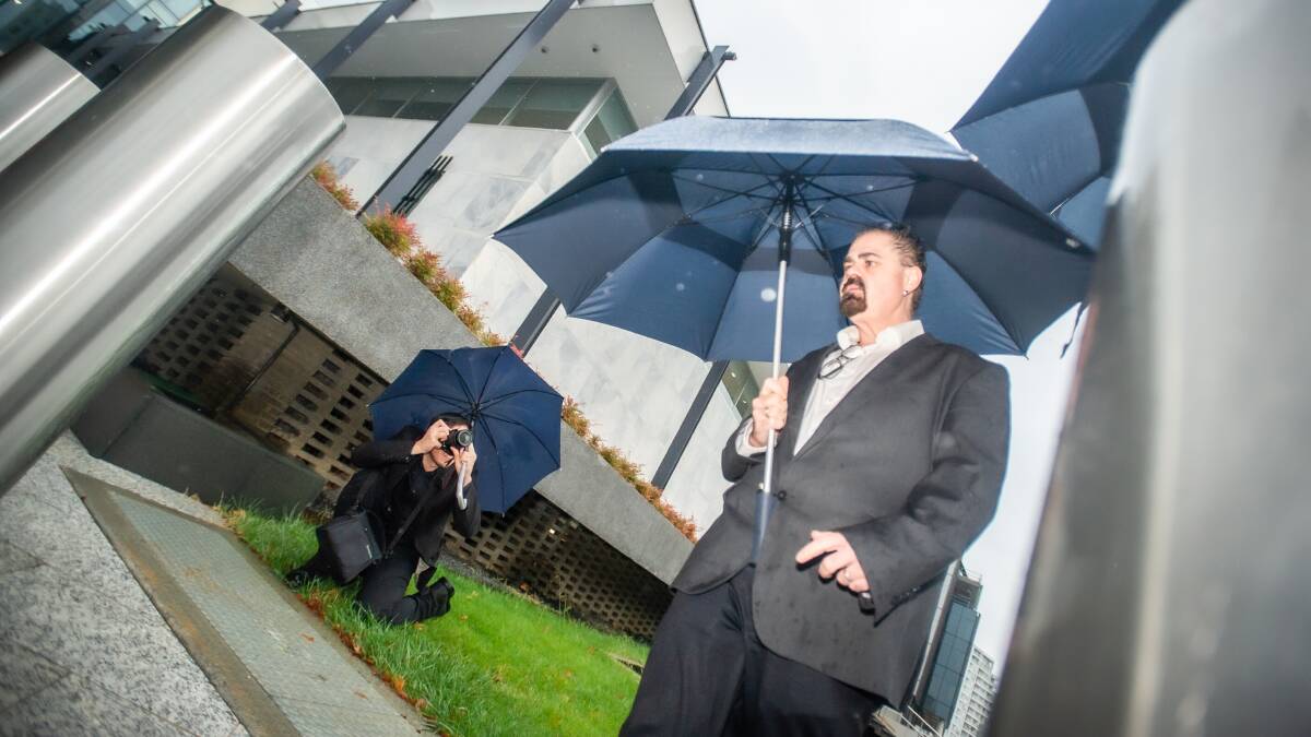 James Mussillon, right, is photographed outside court last month. Picture by Karleen Minney