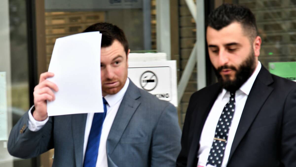 Tyson Endacott-Power, left, with solicitor Steven Mercael. Picture by Blake Foden