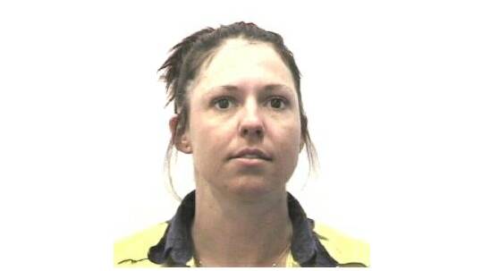 Felicity Loiterton in an image released when she was a wanted woman. Picture ACT Policing