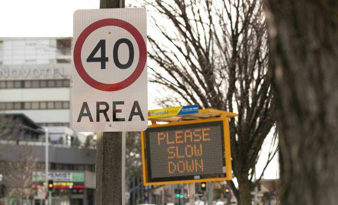 Canberrans should have been given a better heads-up about the reduced speed limit in parts of Civic. Picture: Keegan Carroll