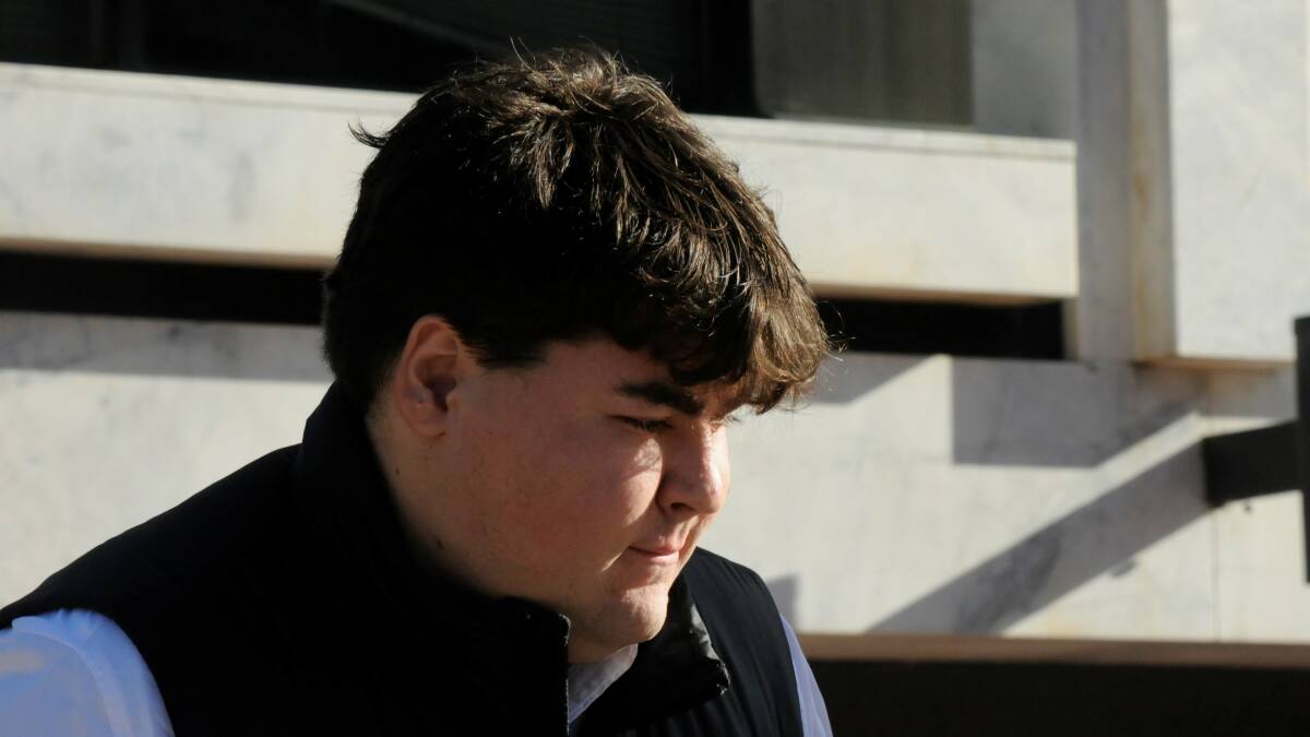 Angus Gottaas-Hughes arrives at his sentencing on Friday. Picture by Blake Foden