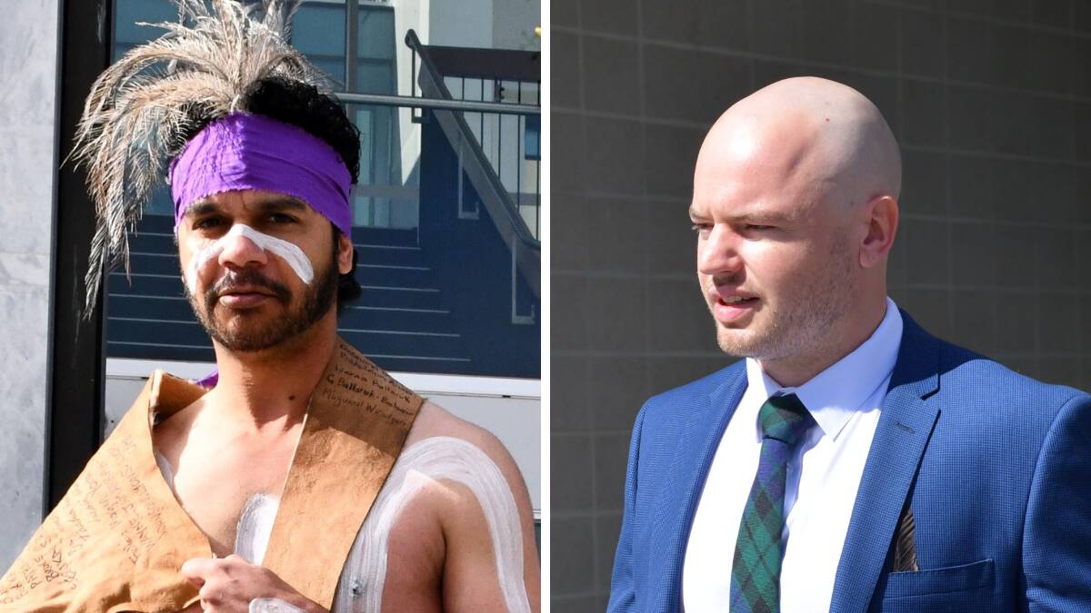 Bruce Shillingsworth jnr, left, and Nicholas Reed, right, outside court. Pictures by Hannah Neale, Blake Foden